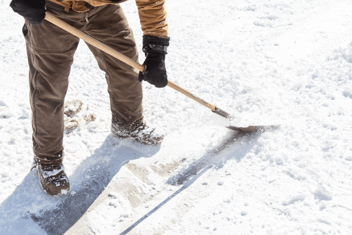 Working in the snow